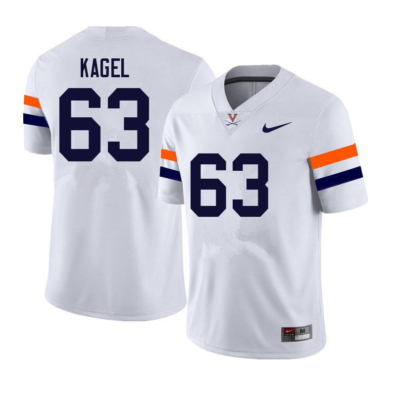 Men #63 Joey Kagel Virginia Cavaliers College Football Jerseys Sale-White - Click Image to Close